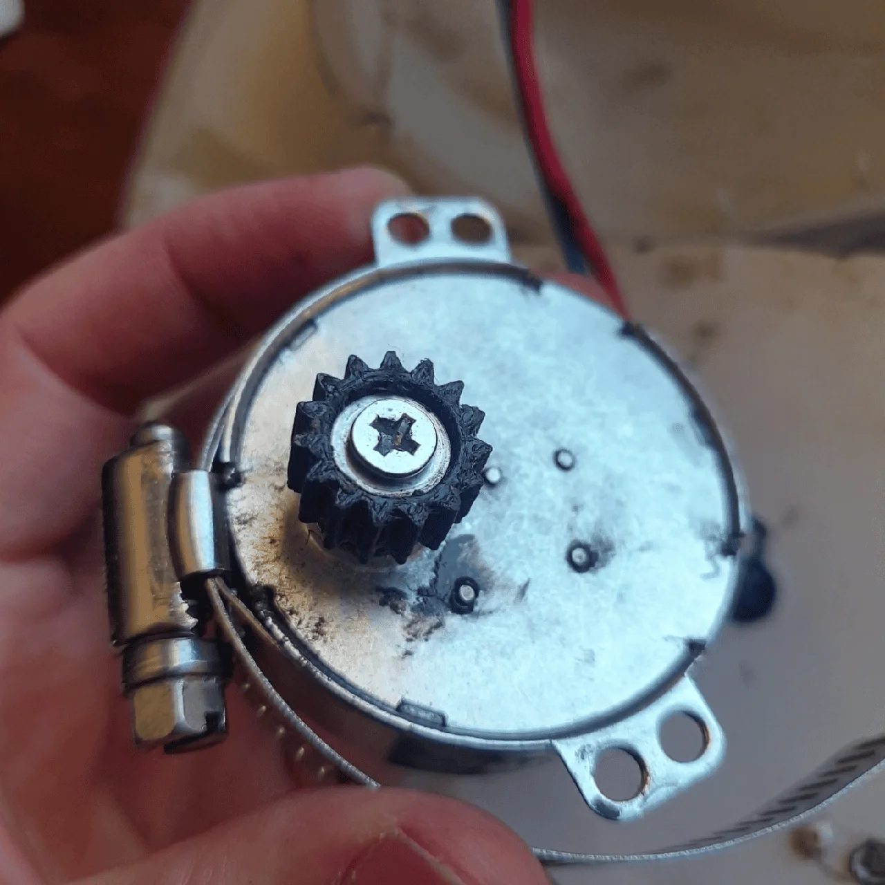 Heater motor and printed cog